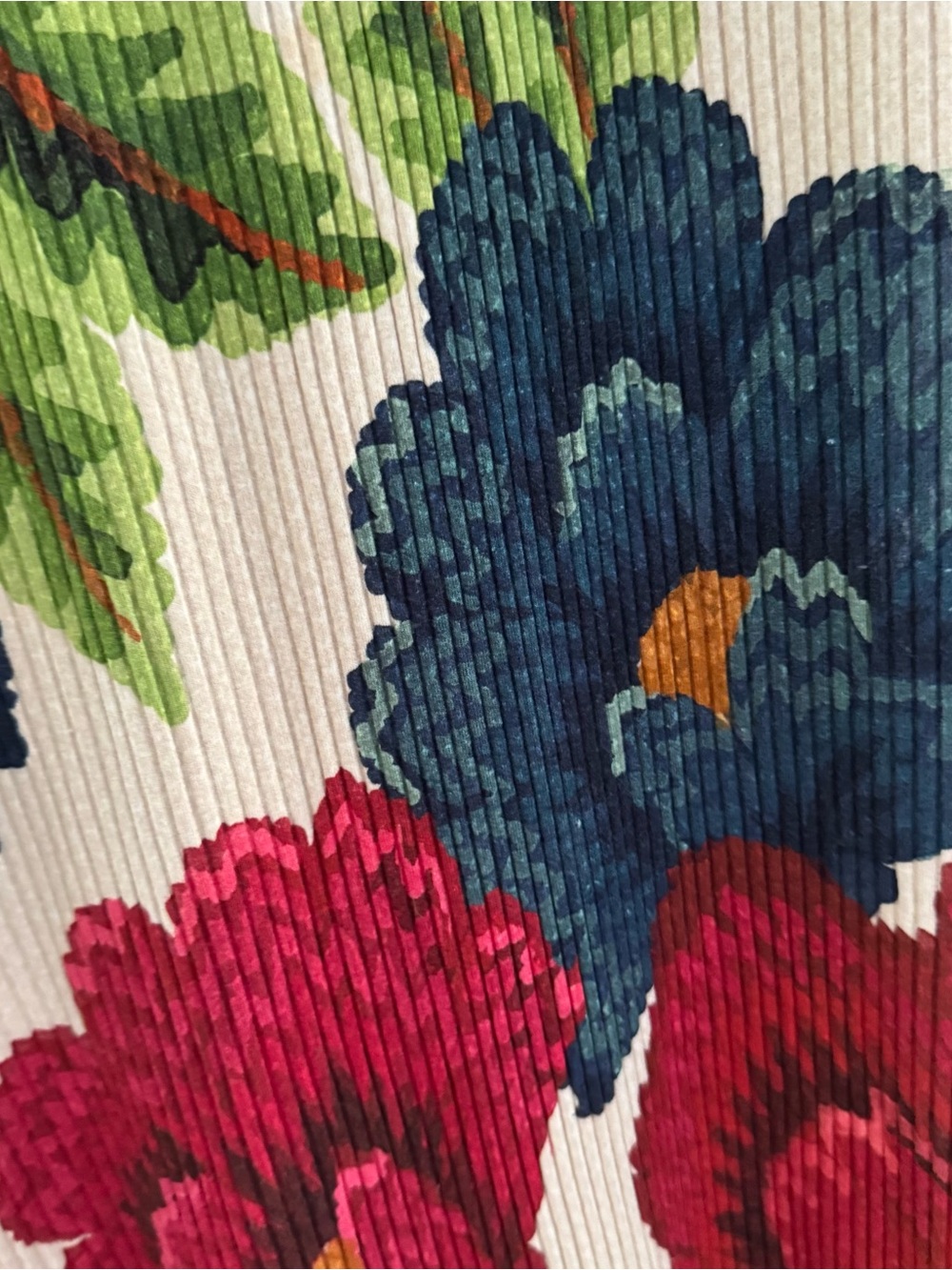 FARM Rio Bold Tropical Rose Ribbed Midi Skirt - Picture 3 of 9